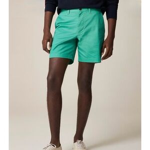 NWT J. Crew 7" Portsider Stretch Chino Short Villa Green